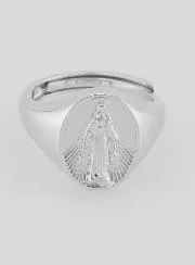 Ring Siegelring Silber Wunderbare Madonna – Größe 46-52