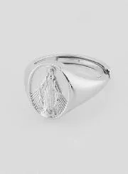 Ring Siegelring Silber Wunderbare Madonna – Größe 46-52