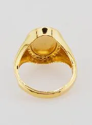 Ring Siegelring Wundertätige Jungfrau – Vergoldetes Silber und Zirkonia - Größen 58-62