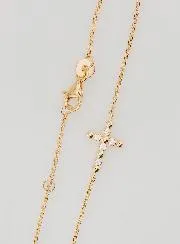 Religiöses Armband Vergoldet - Kreuz Runde Zirkonia