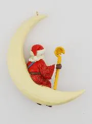 Weihnachtsmann auf Halbmond – Jim Shore