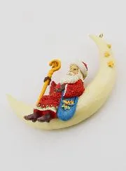 Weihnachtsmann auf Halbmond – Jim Shore