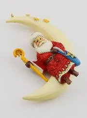 Weihnachtsmann auf Halbmond – Jim Shore