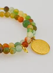 Rosenkranz Armband aus Achat Steinen mit Vaterunser