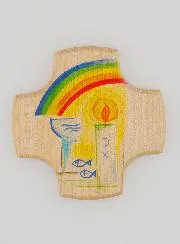 Kreuz aus Ahornholz – Meine Taufe