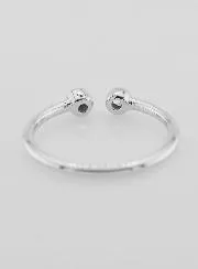 Offener Ring aus Silber und Zirkonia – Größe 58