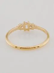 Vergoldeter Ring Dreifaltigkeit mit Zirkonia – Größe 58