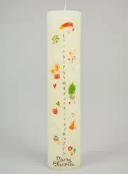 Adventskerze Traditionelles Dekor – 25 cm
