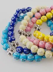 5er-Set Religiöse Armbänder mit Kreuz