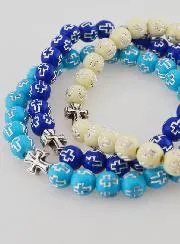 5er-Set Religiöse Armbänder mit Kreuz