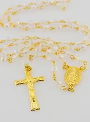Rosenkranz Wunderbare Medaille aus Transparenten Facettierten Perlen
