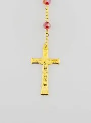 Rosenkranz Wundertätige Medaille aus Facettierten Perlen – Rot