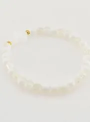 Religiöses Armband mit Kreuz und Weißen Glasperlen