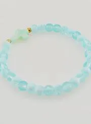 Religiöses Armband mit Kreuz und Blauen Glasperlen