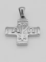 Anhänger Kreuz Monogramm – Pax, Alpha und Omega