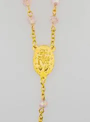 Rosenkranz Kristall Rosa und Wundertätige Medaille