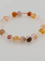 Armband aus Mehrfarbigem Hämatit Quarz Stein – 8 mm