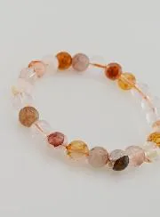 Armband aus Mehrfarbigem Hämatit Quarz Stein – 8 mm