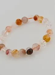 Armband aus Mehrfarbigem Hämatit Quarz Stein – 8 mm