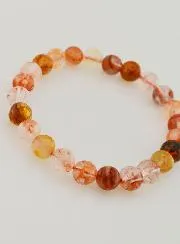 Armband aus Mehrfarbigem Hämatit Quarz Stein AA – 8 mm