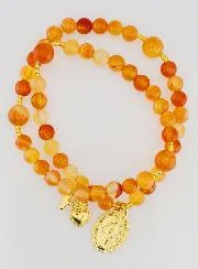 Rosenkranz Wundertätige Medaille aus Karneol