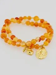 Rosenkranz Wundertätige Medaille aus Karneol