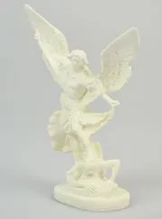 Statue des Heiligen Michael aus Phosphoreszierendem Harz – 15cm