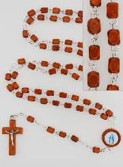 Rosenkranz der Wunderbaren Madonna aus Hellem Holz