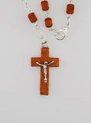 Rosenkranz der Wunderbaren Madonna aus Hellem Holz
