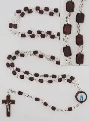 Rosenkranz Wundertätige Madonna aus Dunklem Holz
