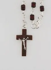 Rosenkranz Wundertätige Madonna aus Dunklem Holz