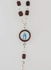 Rosenkranz Wundertätige Madonna aus Dunklem Holz