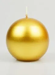 Dekorative Kugelkerze Gold - 8cm