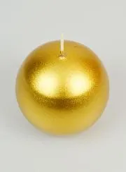Dekorative Kugelkerze Gold - 8cm