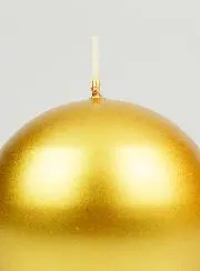Dekorative Kugelkerze Gold - 8cm