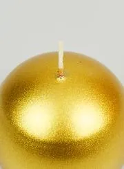 Dekorative Kugelkerze Gold - 8cm