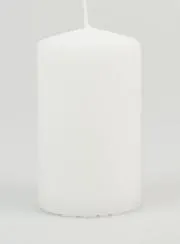 Tisch Dekokerze 10 x 6 cm – Weiß