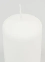 Tisch Dekokerze 10 x 6 cm – Weiß