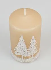 Dekokerze Winter Stimmung – Cappuccino