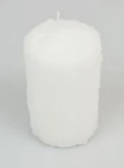 Weihnachtskerze mit Schneekristall Dekor