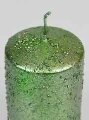 Deko-Kerze mit Glitzer – Grün