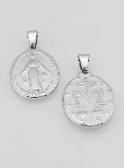 Wunderbare Medaille aus Edelstahl 22mm - Gebet auf Französisch