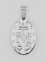 Wunderbare Medaille aus Edelstahl 22mm - Gebet auf Französisch