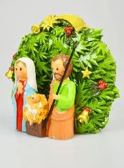Weihnachtskranz Krippe zum Aufstellen – 15cm