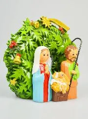 Weihnachtskranz Krippe zum Aufstellen – 15cm