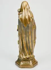Religiöse Figur Triptychon Jungfrau mit Kind aus Bronze – 20cm