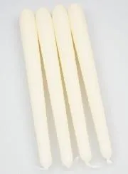 Set 4 Spitzkerzen Elfenbein - 25cm