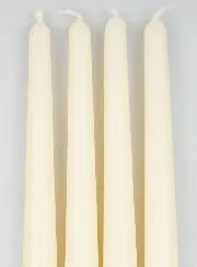 Set 4 Spitzkerzen Elfenbein - 25cm