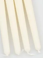 Set 4 Spitzkerzen Elfenbein - 25cm