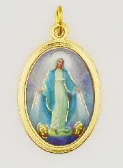 Farbige Medaille der Wunderbaren Muttergottes 22mm